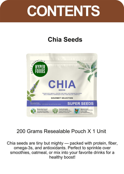 Chia Seeds Resealable Pouch 200gm