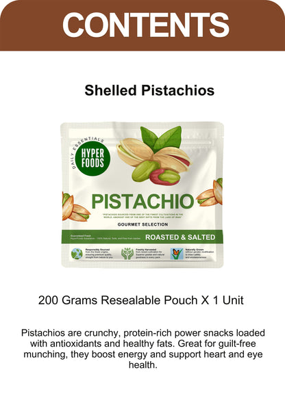 Pistachios Resealable Pouch 200gm