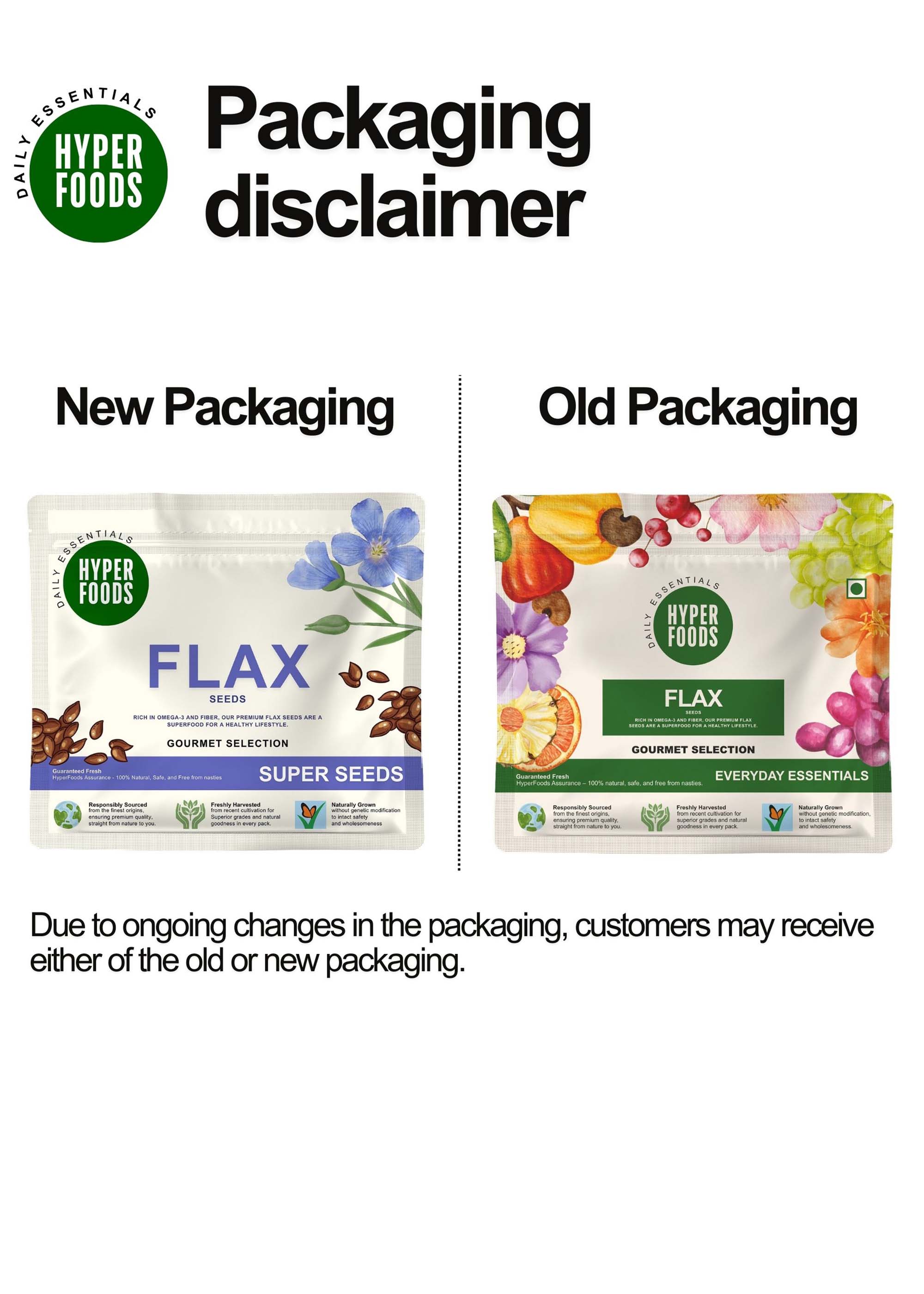 Flax Seeds Resealable Pouch 400gm  (200gm x 2 Pack)