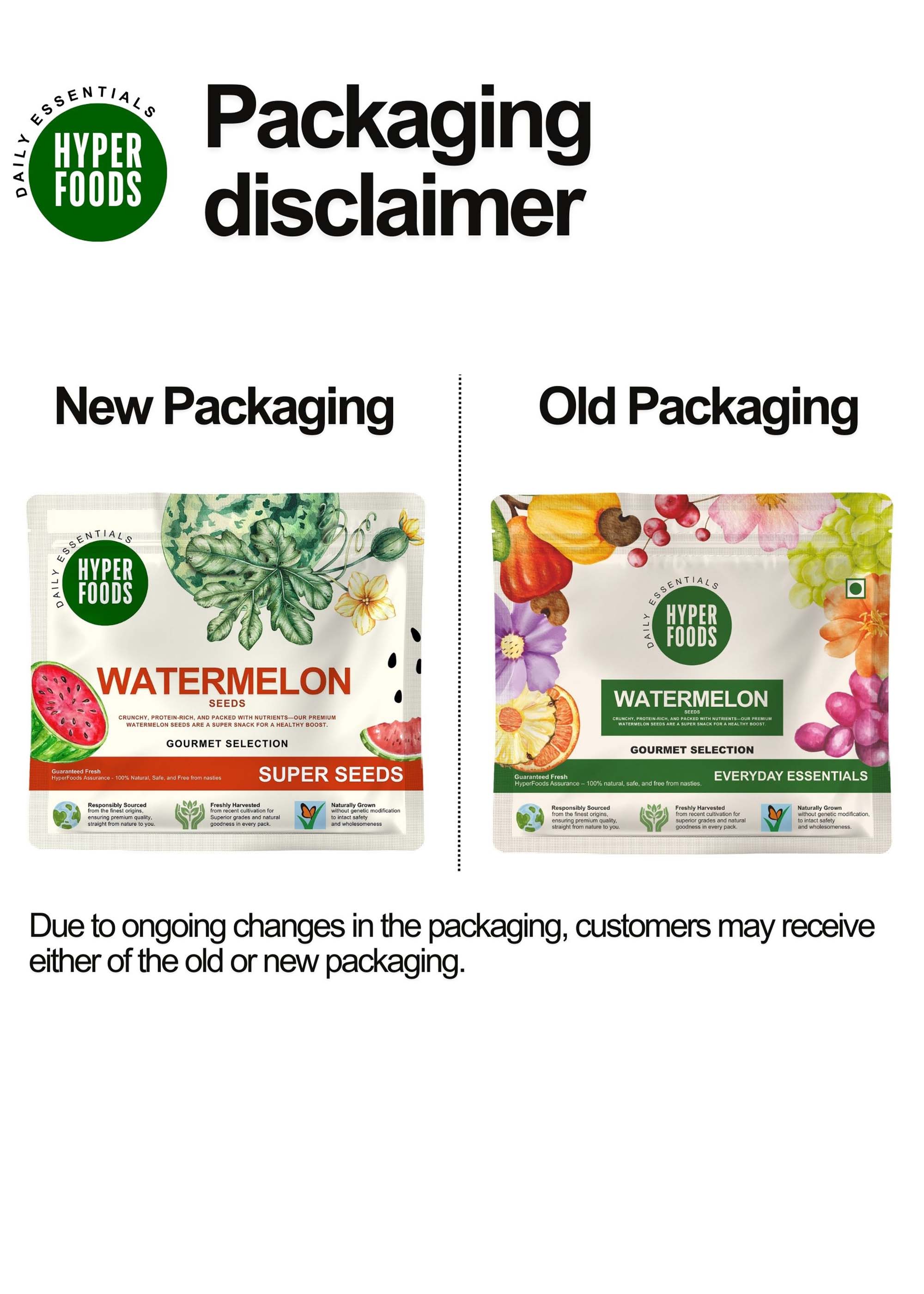 Watermelon Seeds Resealable Pouch 400gm  (200gm x 2 Pack)