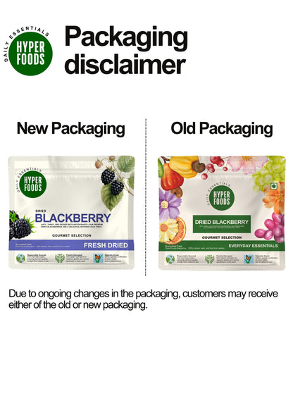 Dried BlackBerry Resealable Pouch 400gm (200gm x 2 Pack)