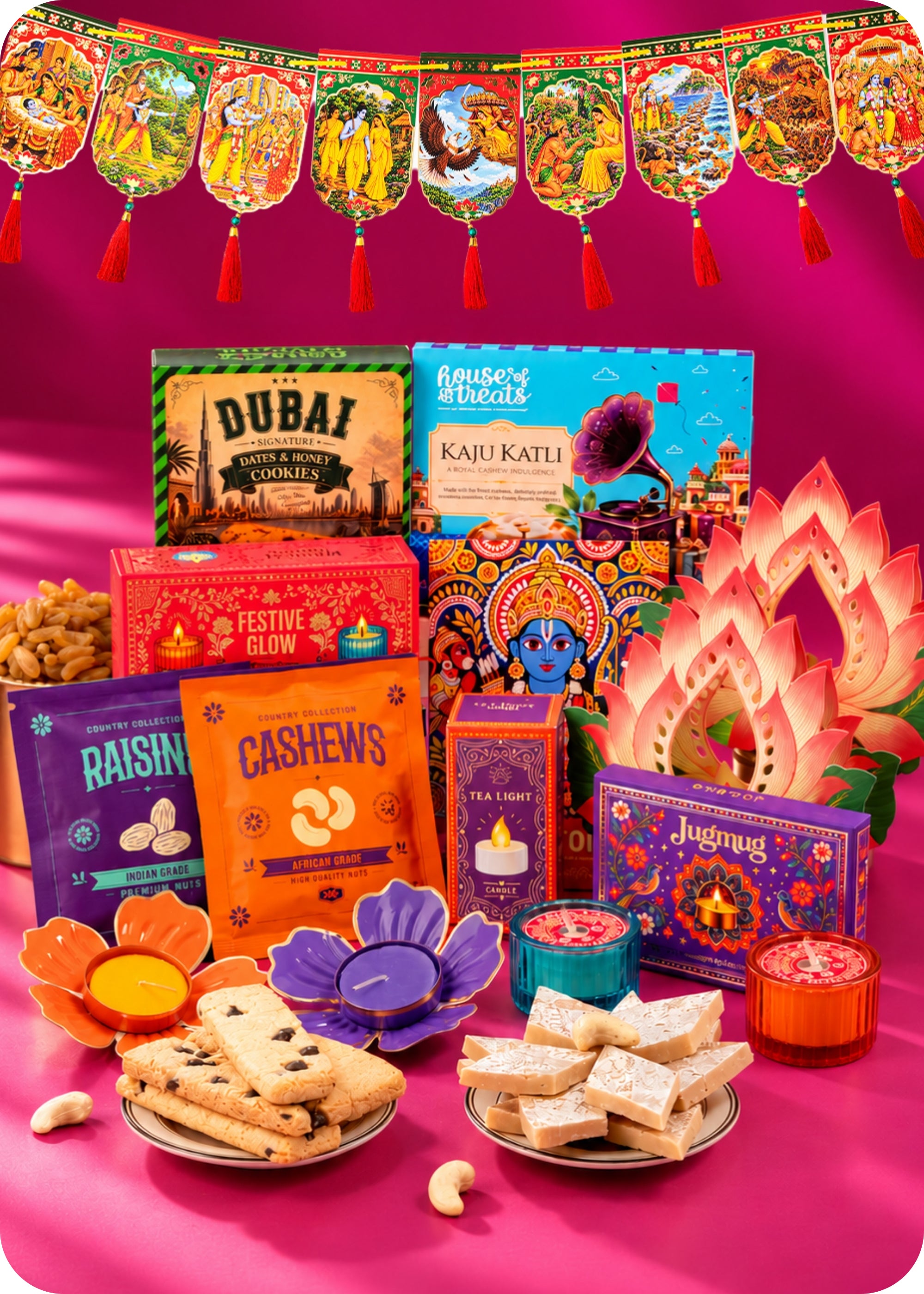 RawFruit Memory Lane Cookies, Sweets & Dry Fruits Gift Hamper with Diwali Gifts