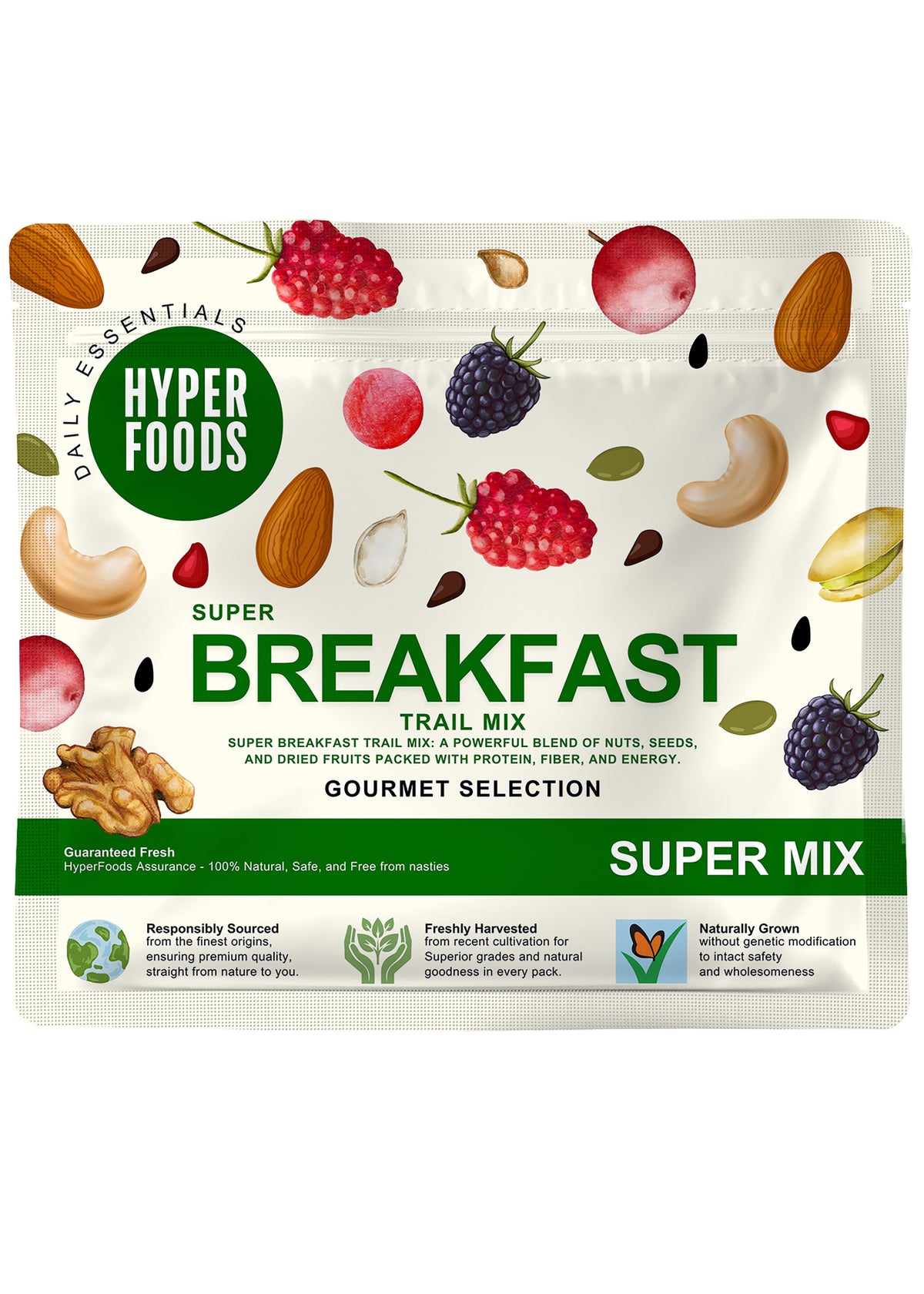 Super Breakfast Trail Mix Resealable Pouch 400 Grams (200gm x 2 Pack)