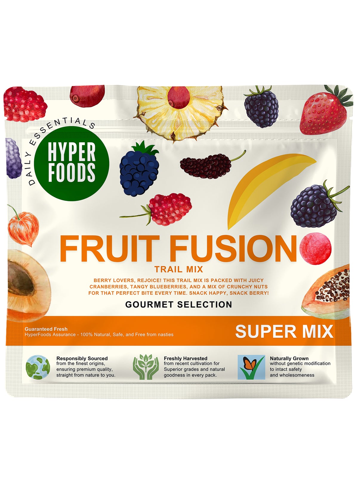 Fruit Fusion Trail Mix Resealable Pouch 400 Grams (200gm x 2 Pack)
