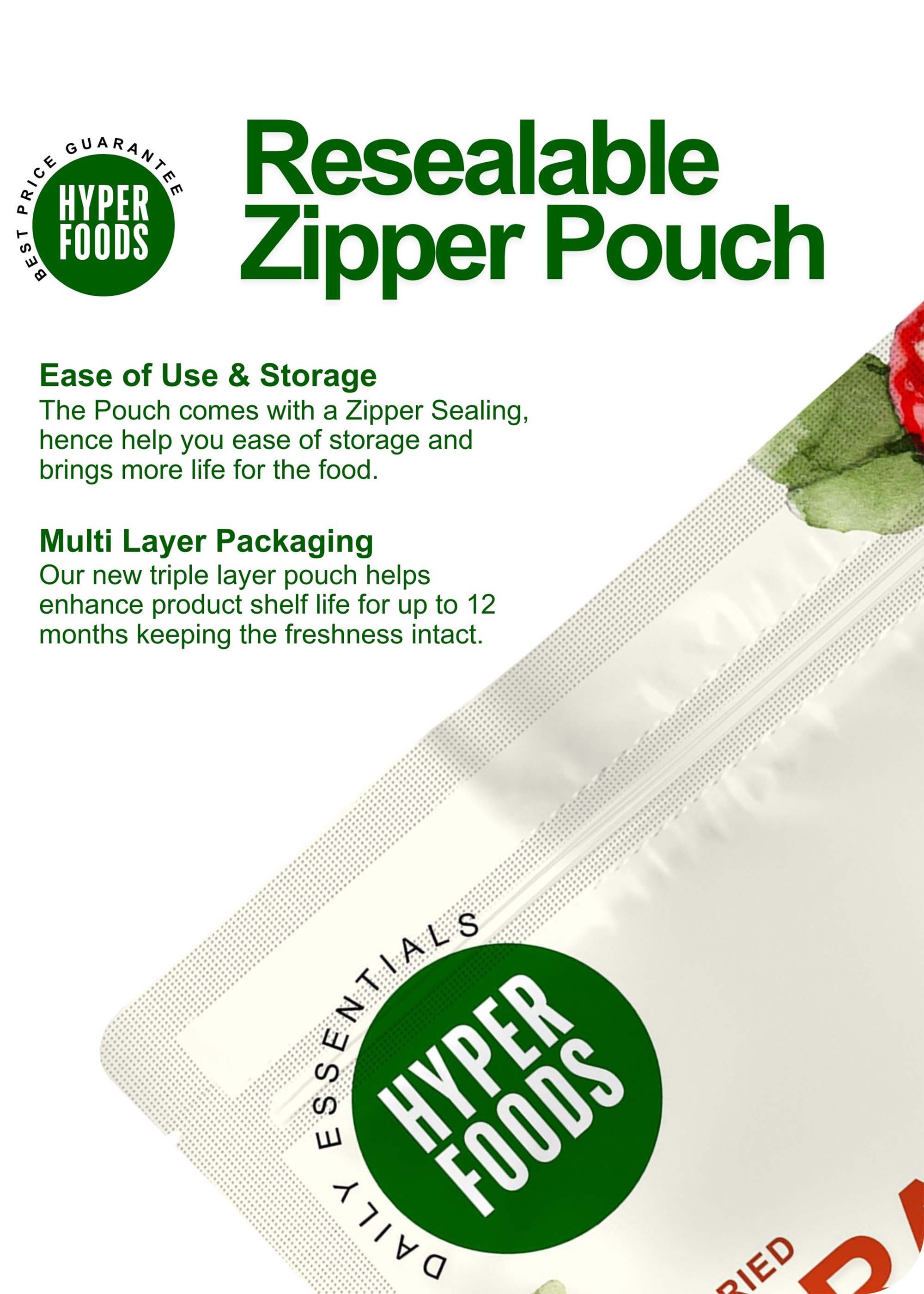 Dried CranBerry Resealable Pouch 200gm