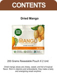 Dried Mango Sliced Resealable Pouch 400gm (200gm x 2 Pack)