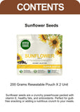 Sunflower Seeds Resealable Pouch 400gm  (200gm x 2 Pack)