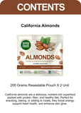 California Almonds Resealable Pouch 400gm (200gm x 2 Each)