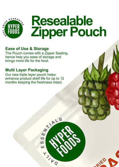Dried RaspBerry Resealable Pouch 400gm (200gm x 2 Pack)