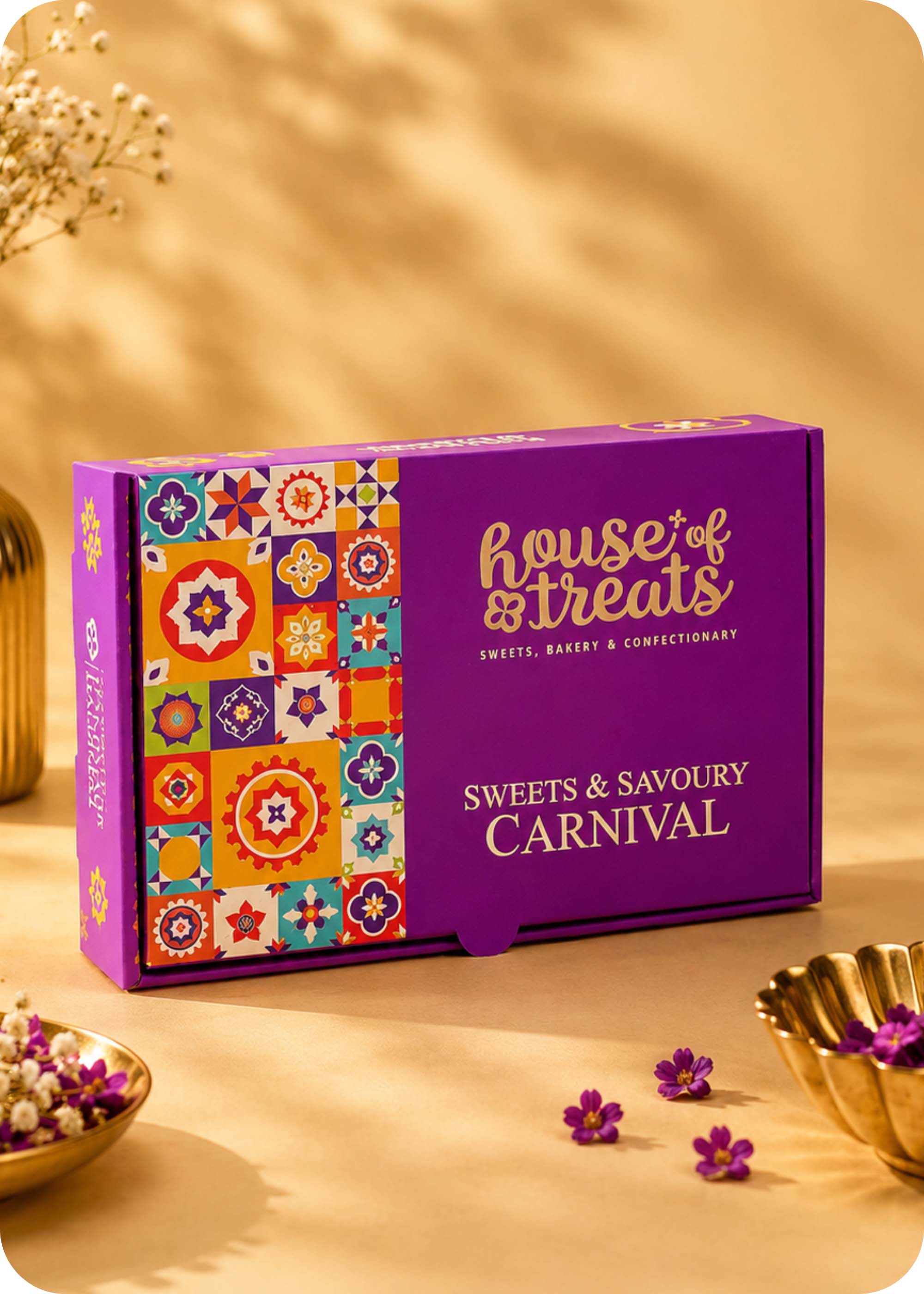 Raksha Bandhan Sweets Gift Pack with Set of 2 Rakhi