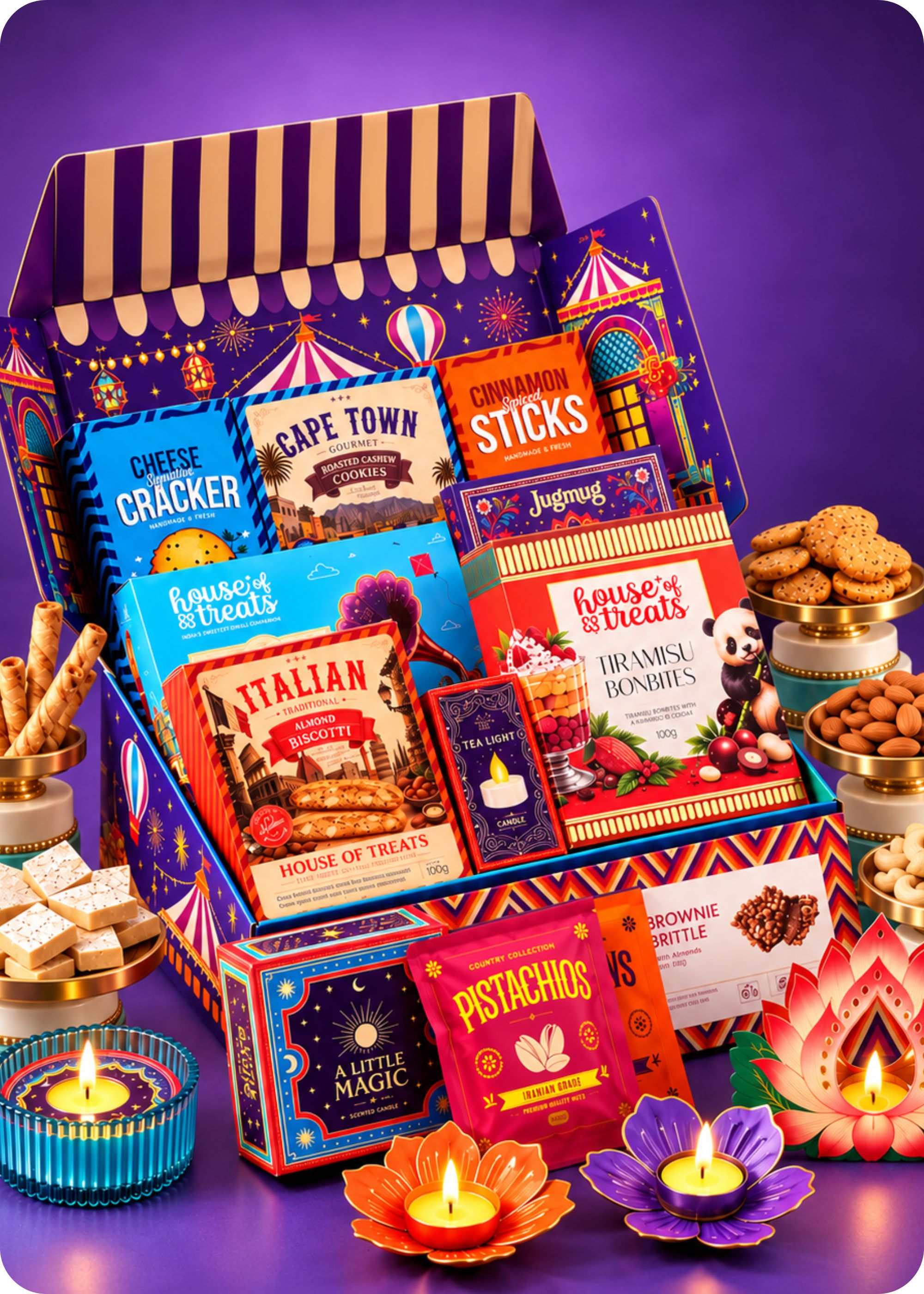 RawFruit Carnival Sweets Dry Fruits Snacks Cookies Gift Hamper with Diwali Gifts