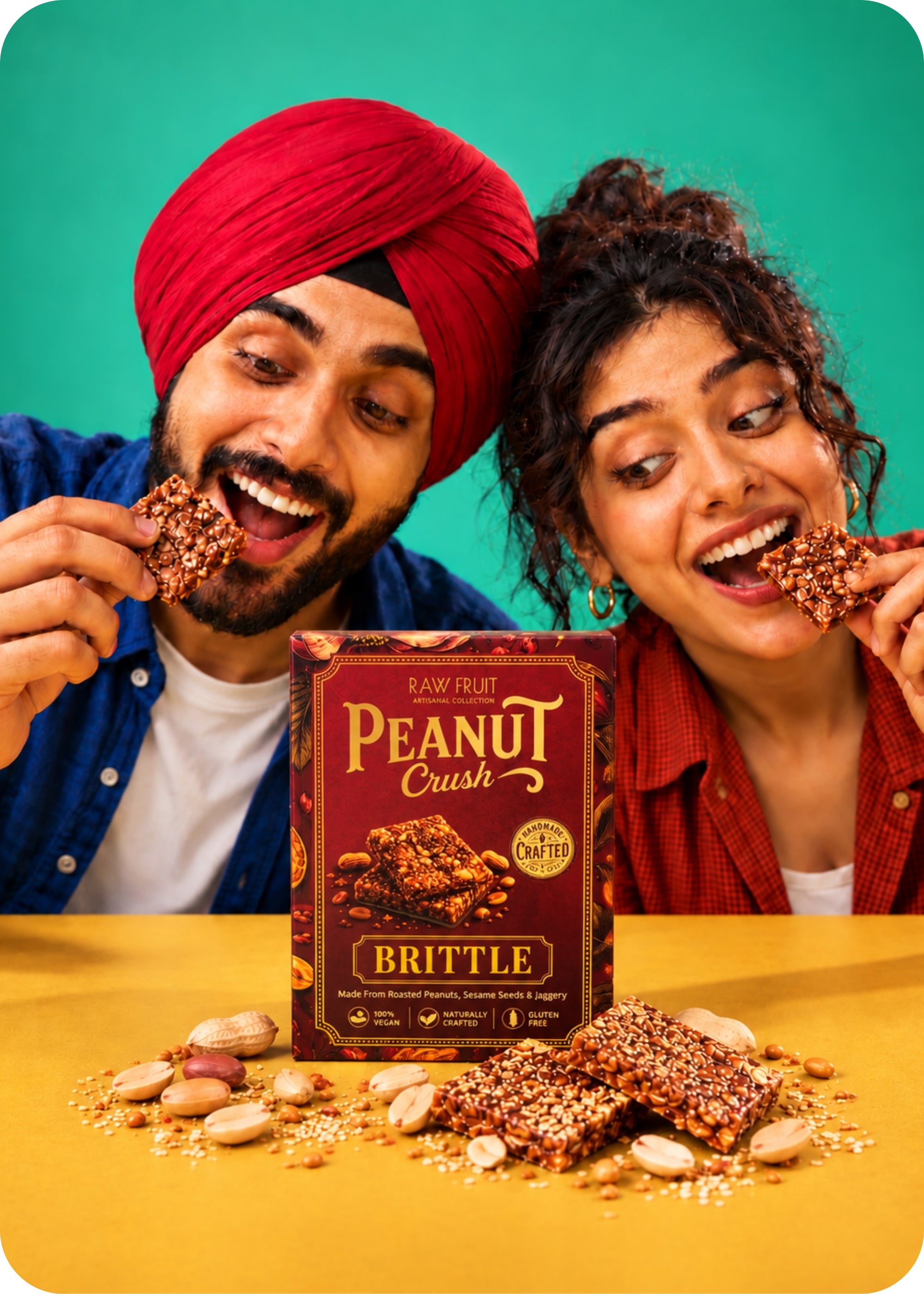 RawFruit New Blossom Brittle with Dry Fruits Gift Pack 300gm with Diwali Gifts