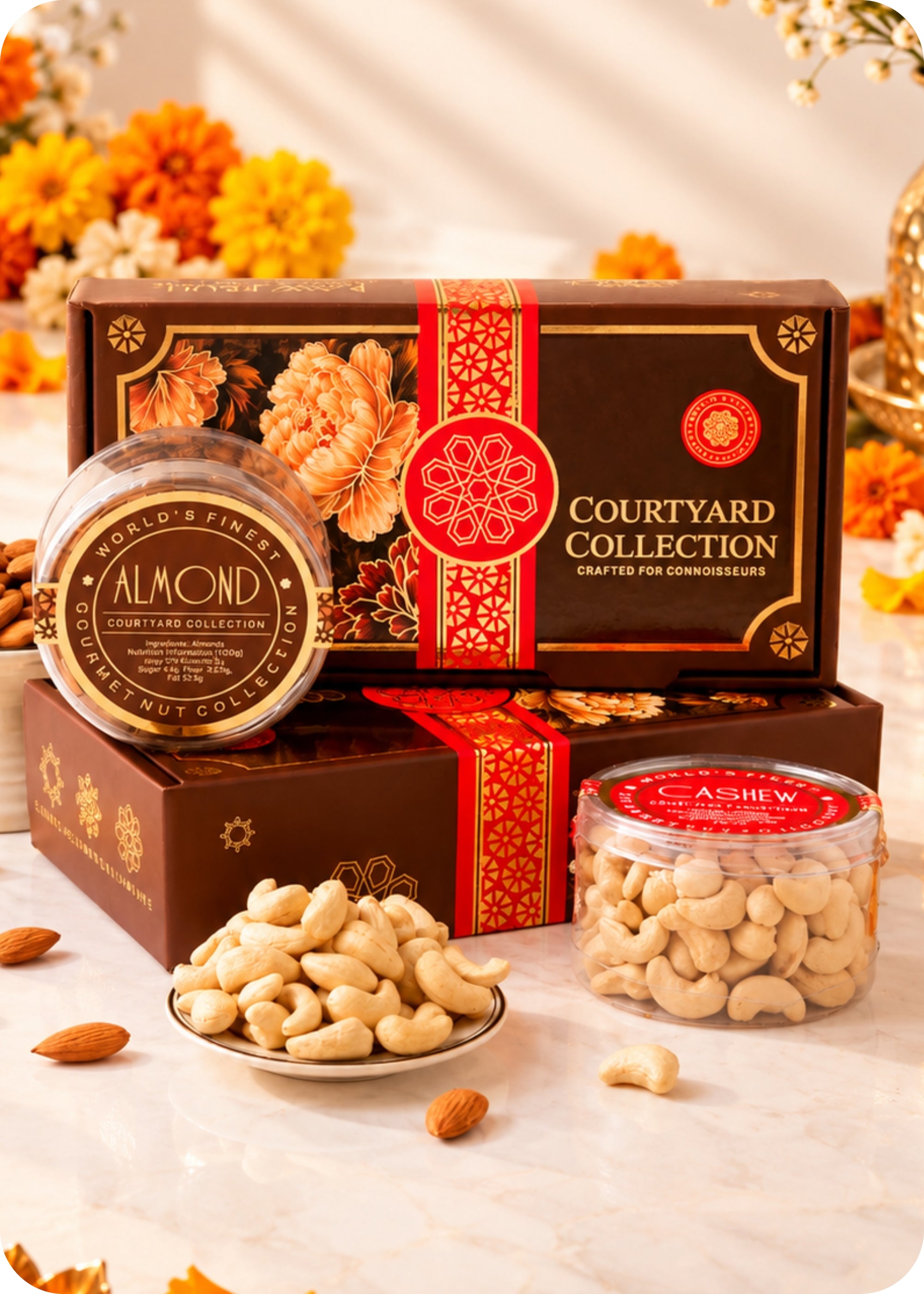 RawFruit Courtyard Collection Dry Fruits Gift Pack 250g with Diwali Greeting Card