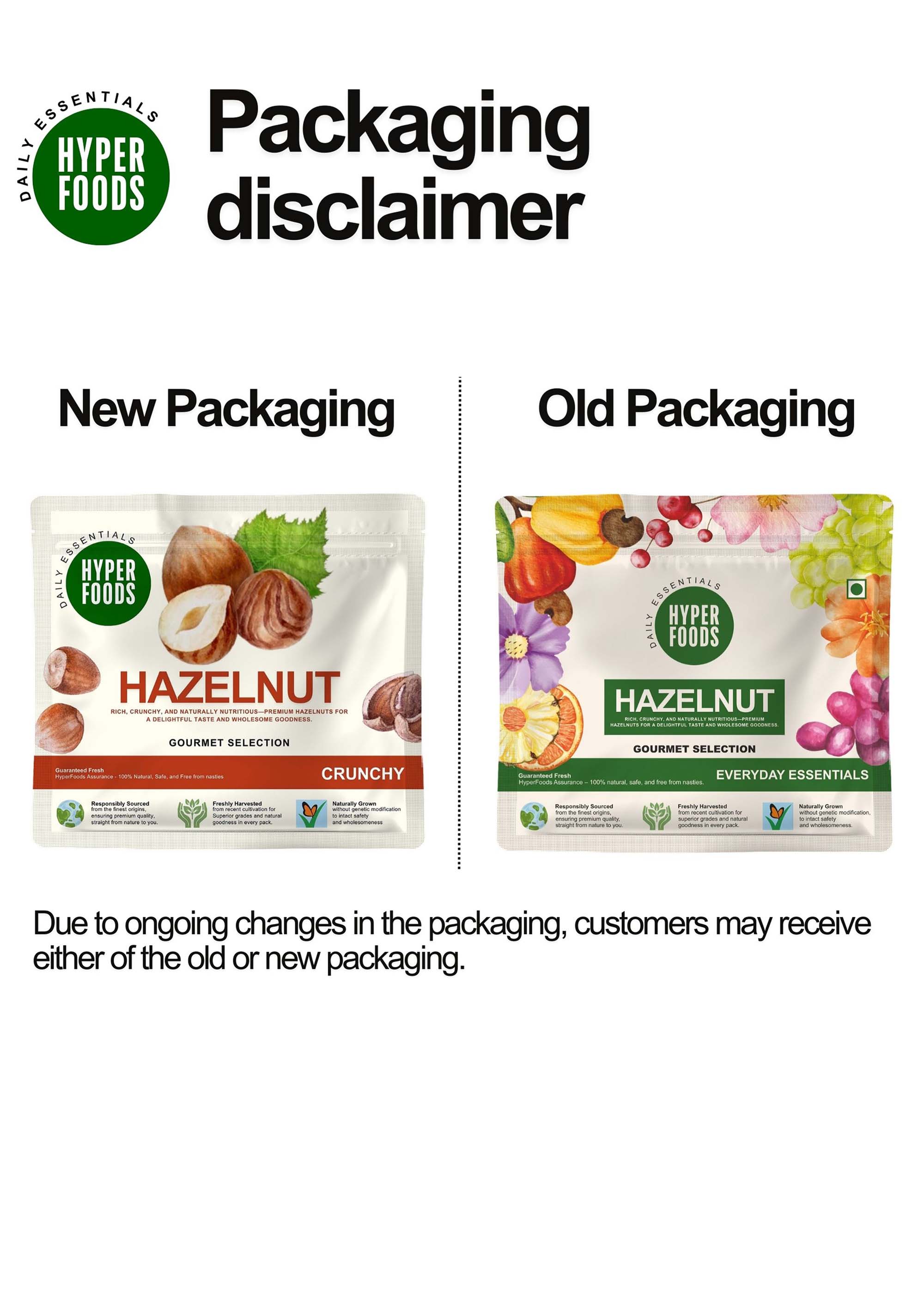 HazelNuts Resealable Pouch 400gm (200gm x 2 Each)