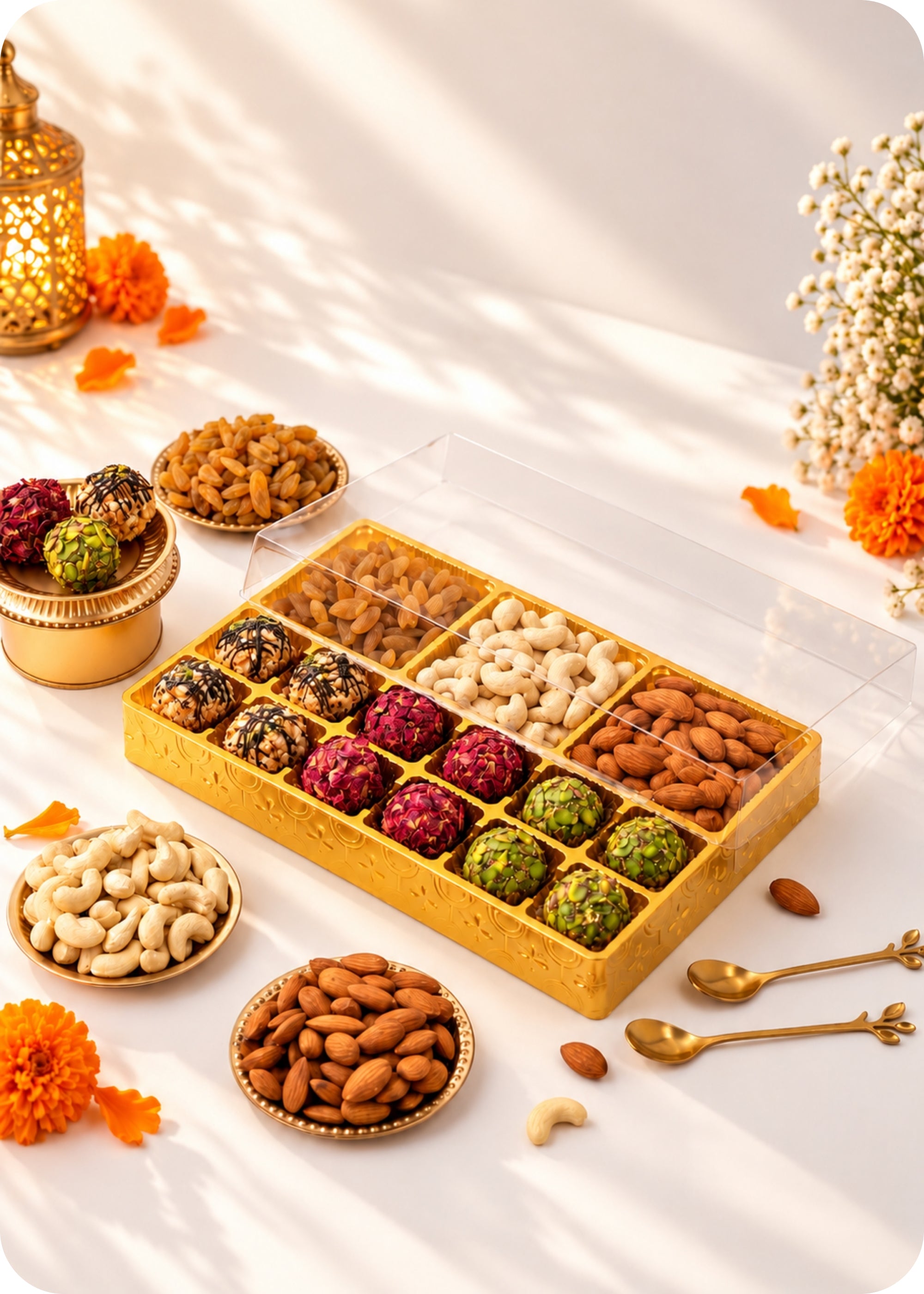 RawFruit Premium Sweets Gift Pack with Diwali Greeting Card