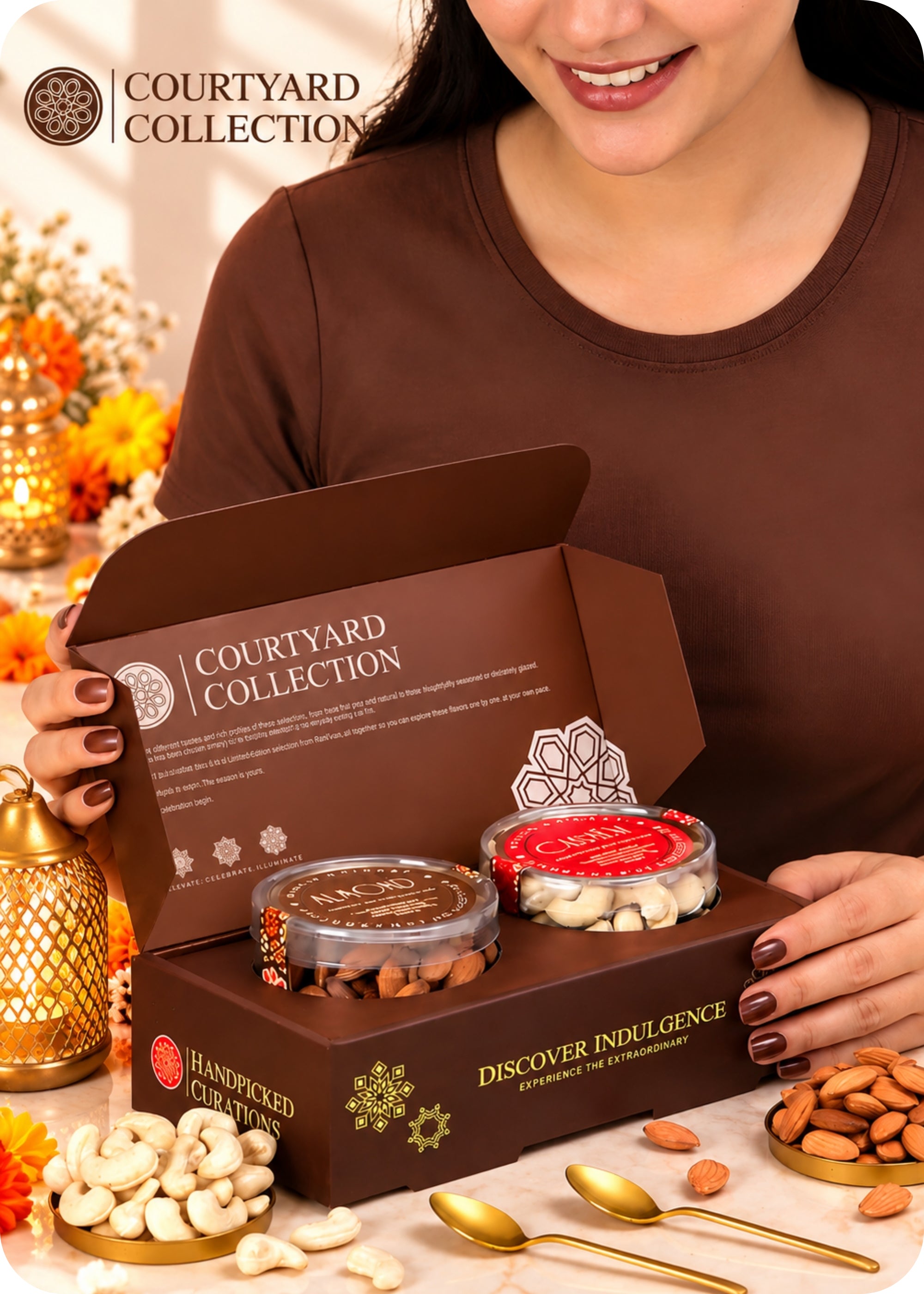 RawFruit Courtyard Collection Dry Fruits Gift Pack 250g with Diwali Greeting Card