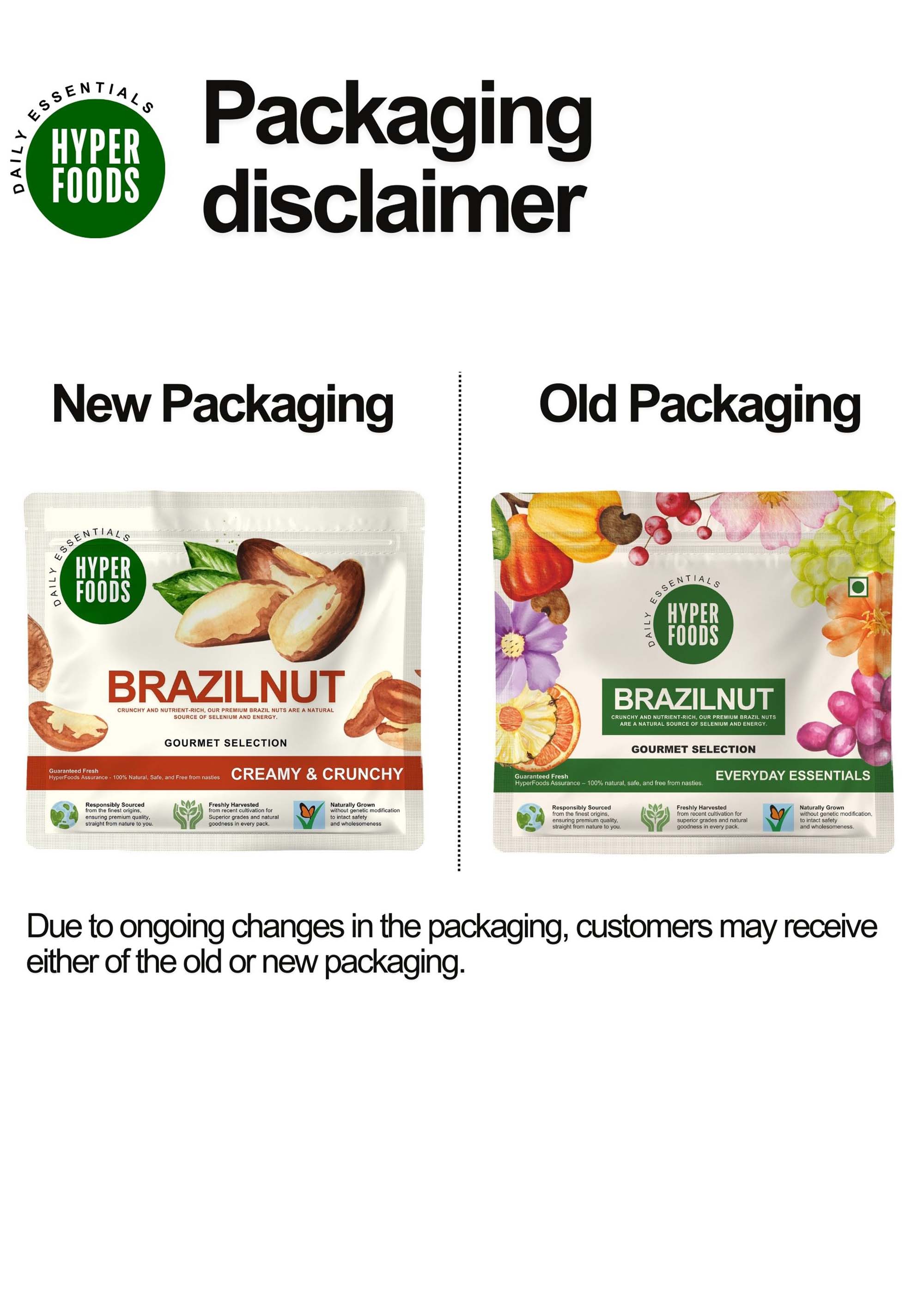 BrazilNuts Resealable Pouch 400gm (200gm x 2 Each)