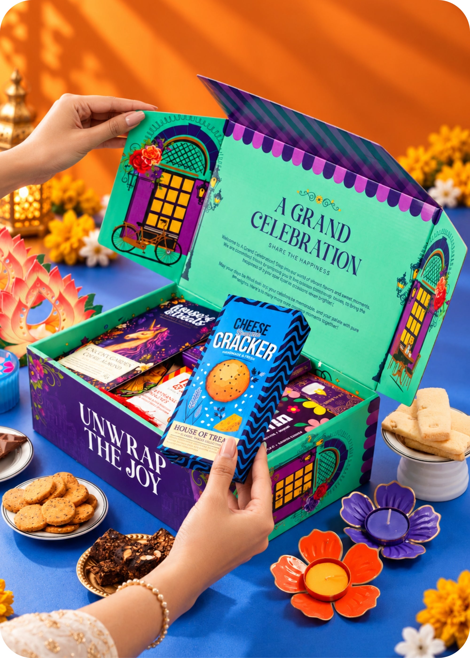 RawFruit A Grand Celebration Cookies, Snacks & Chocolates Gift Hamper with Diwali Gifts