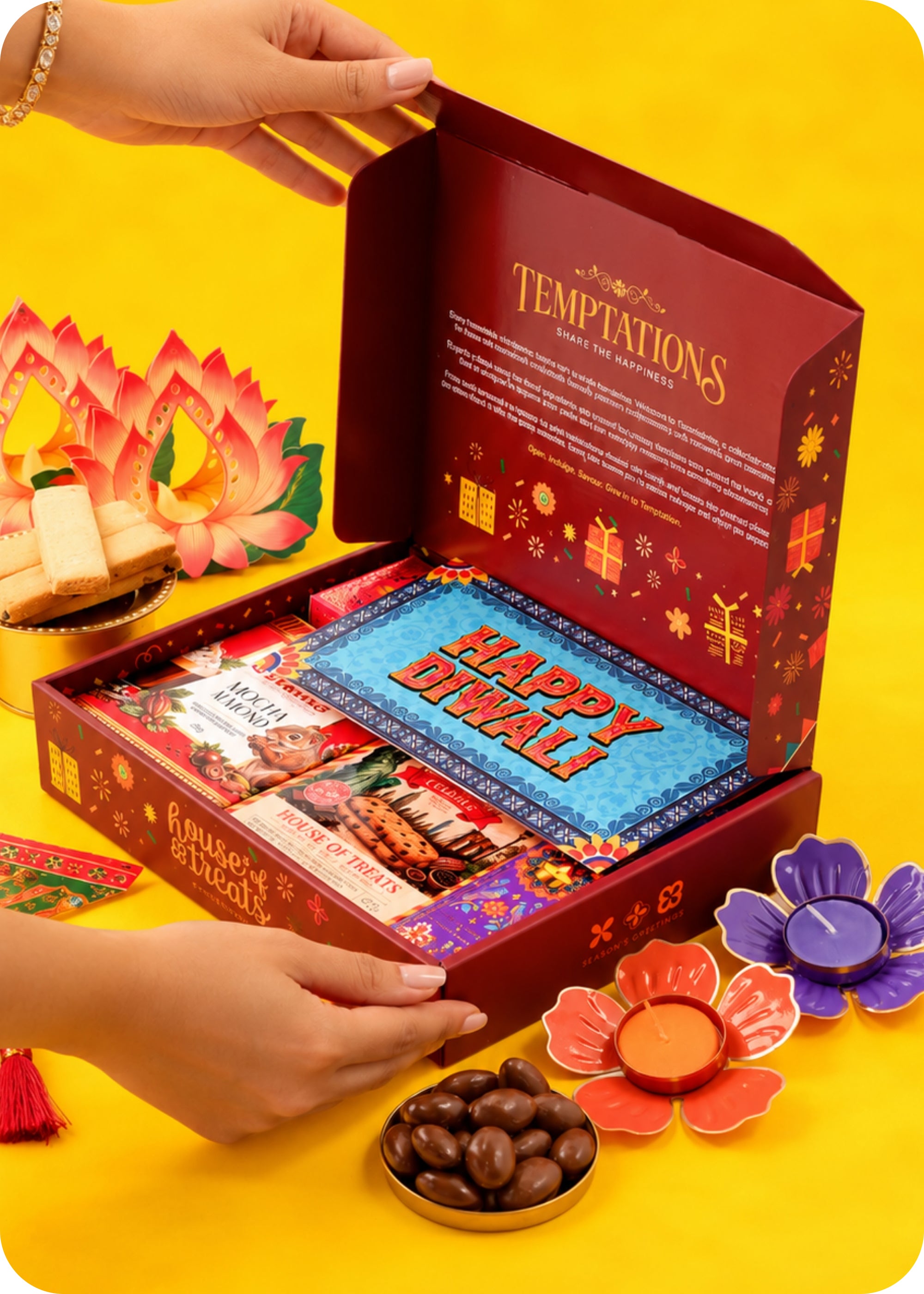 RawFruit Temptation Cookies, Chocolate Gift Hamper with Diwali Gifts