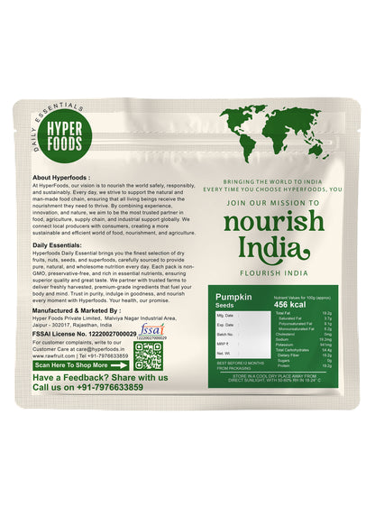 Pumpkin Seeds Resealable Pouch 400gm (200gm x 2 Pack)