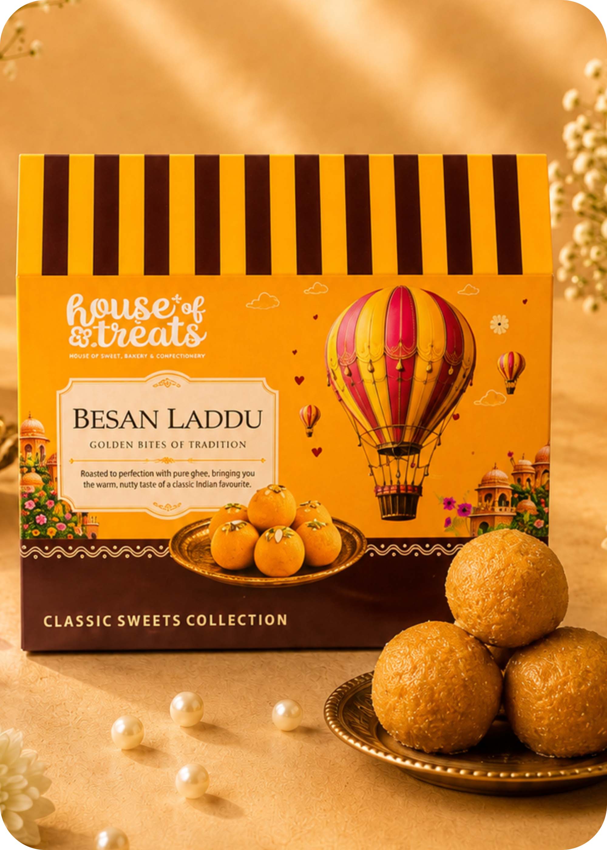 Gift Happiness: Besan Laddu with Rakhi