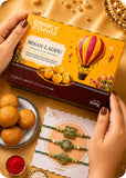 Gift Happiness: Besan Laddu with Set of 3 Rakhi