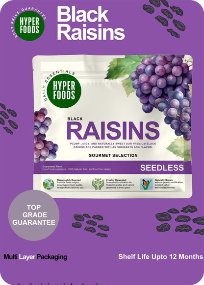 Black Raisins Resealable Pouch 200gm