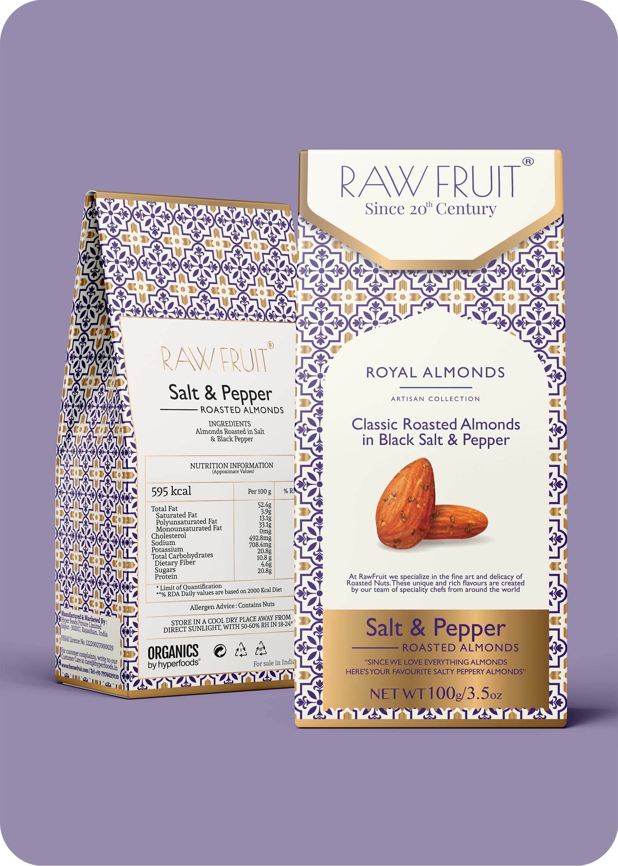 Black Pepper Roasted Almonds Dry Fruits Pack