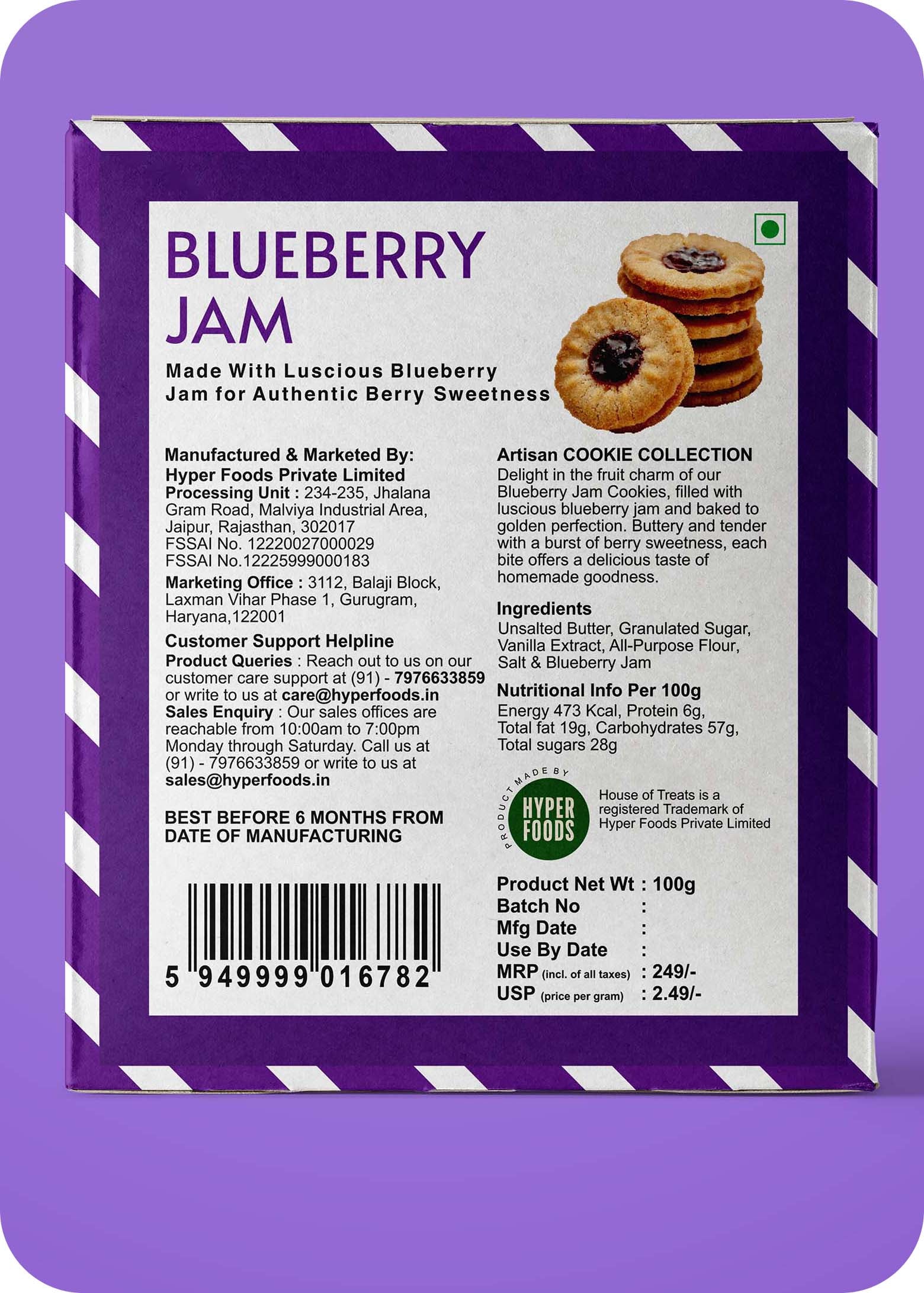 HyperFoods® BlueBerry Jam Cookies