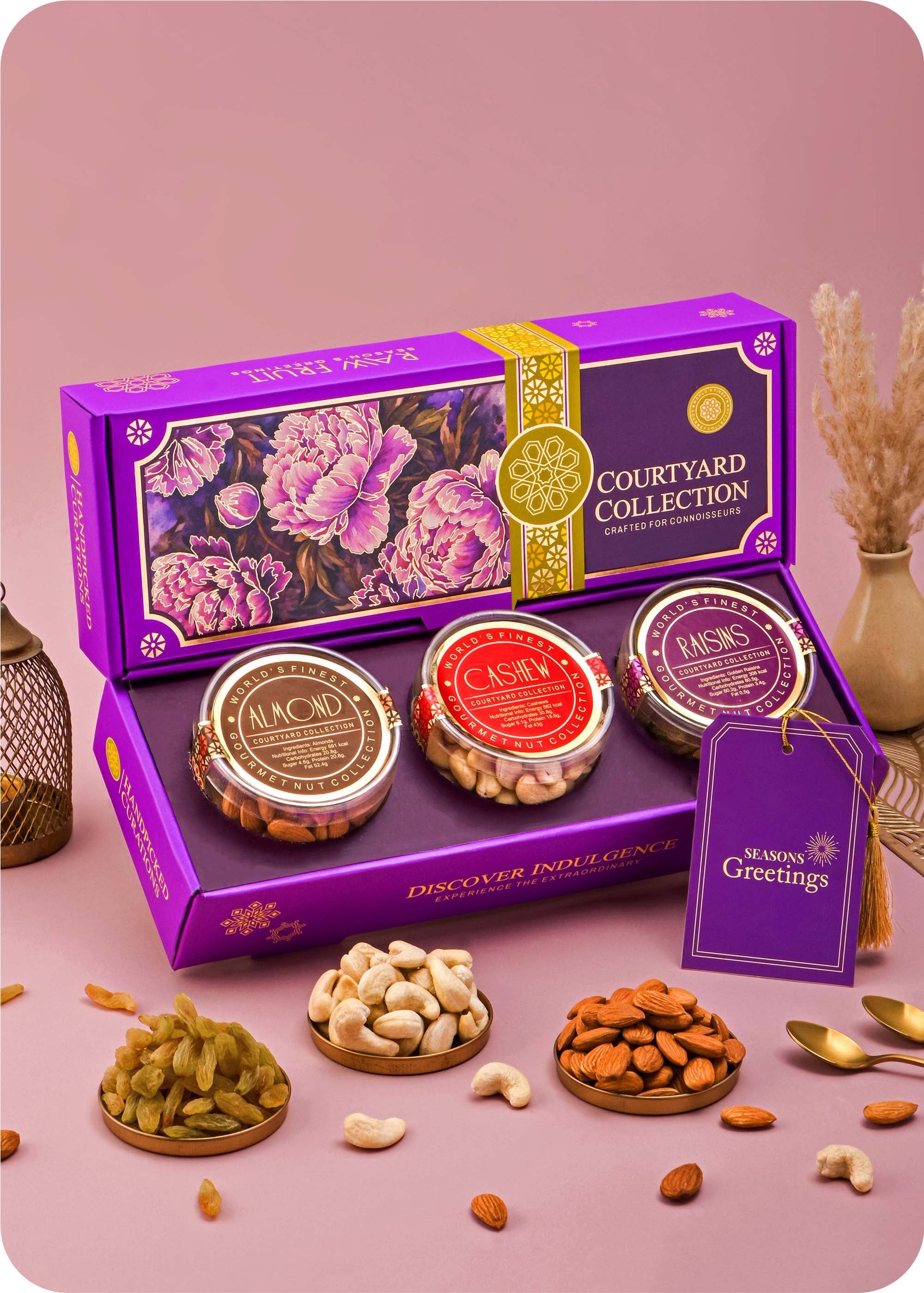 Celebration Gift Pack: Cashews, Almonds, Raisins