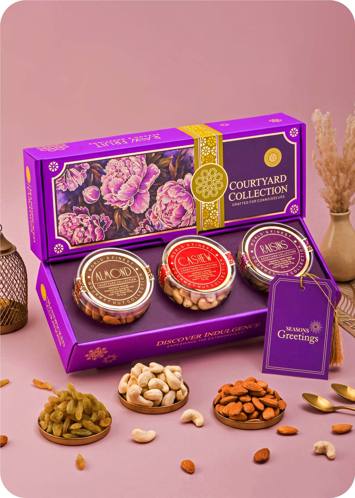 Celebration Gift Pack: Cashews, Almonds, Raisins