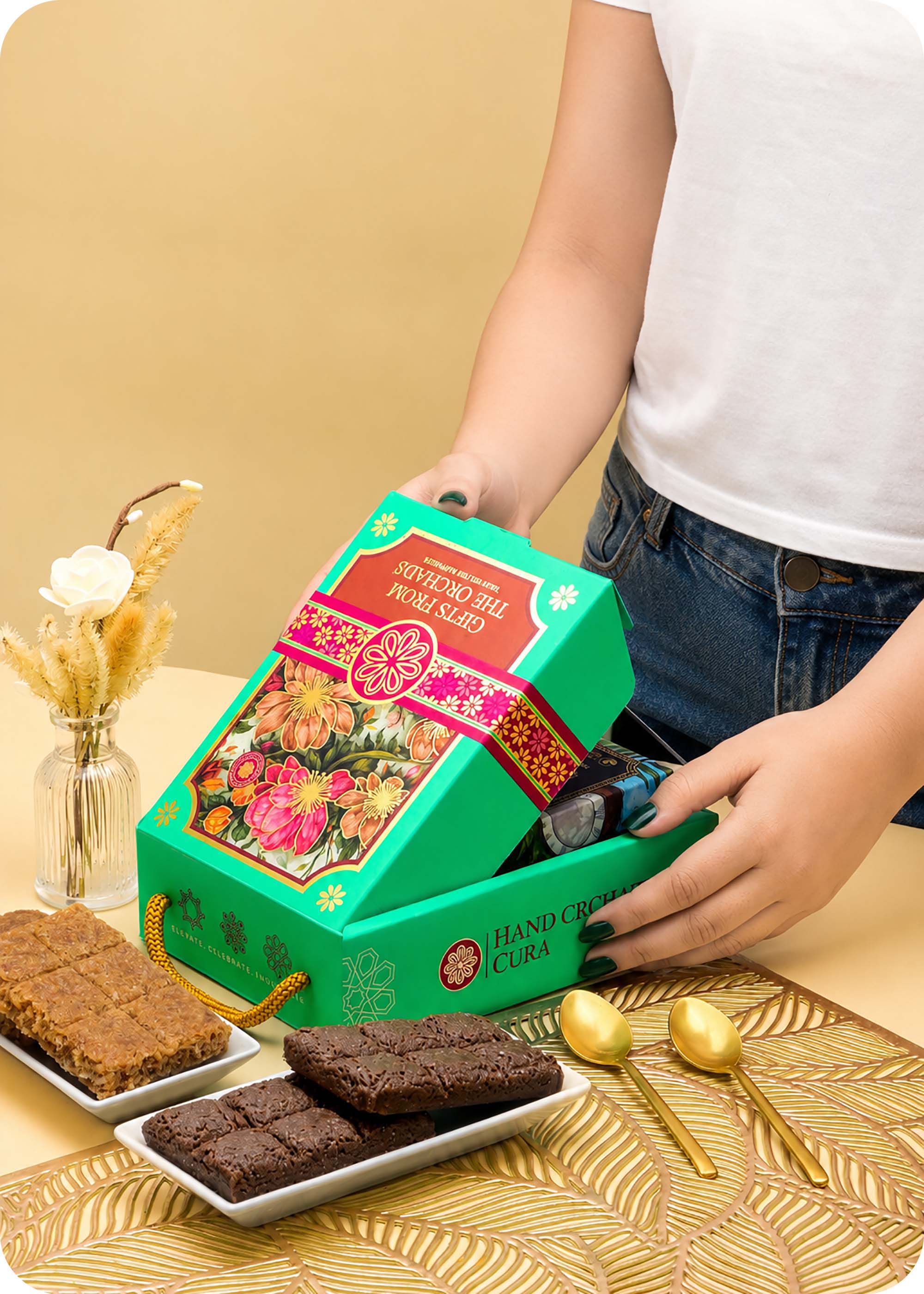 Gifts From The Orchards Brittles Gift Pack with Rakhi