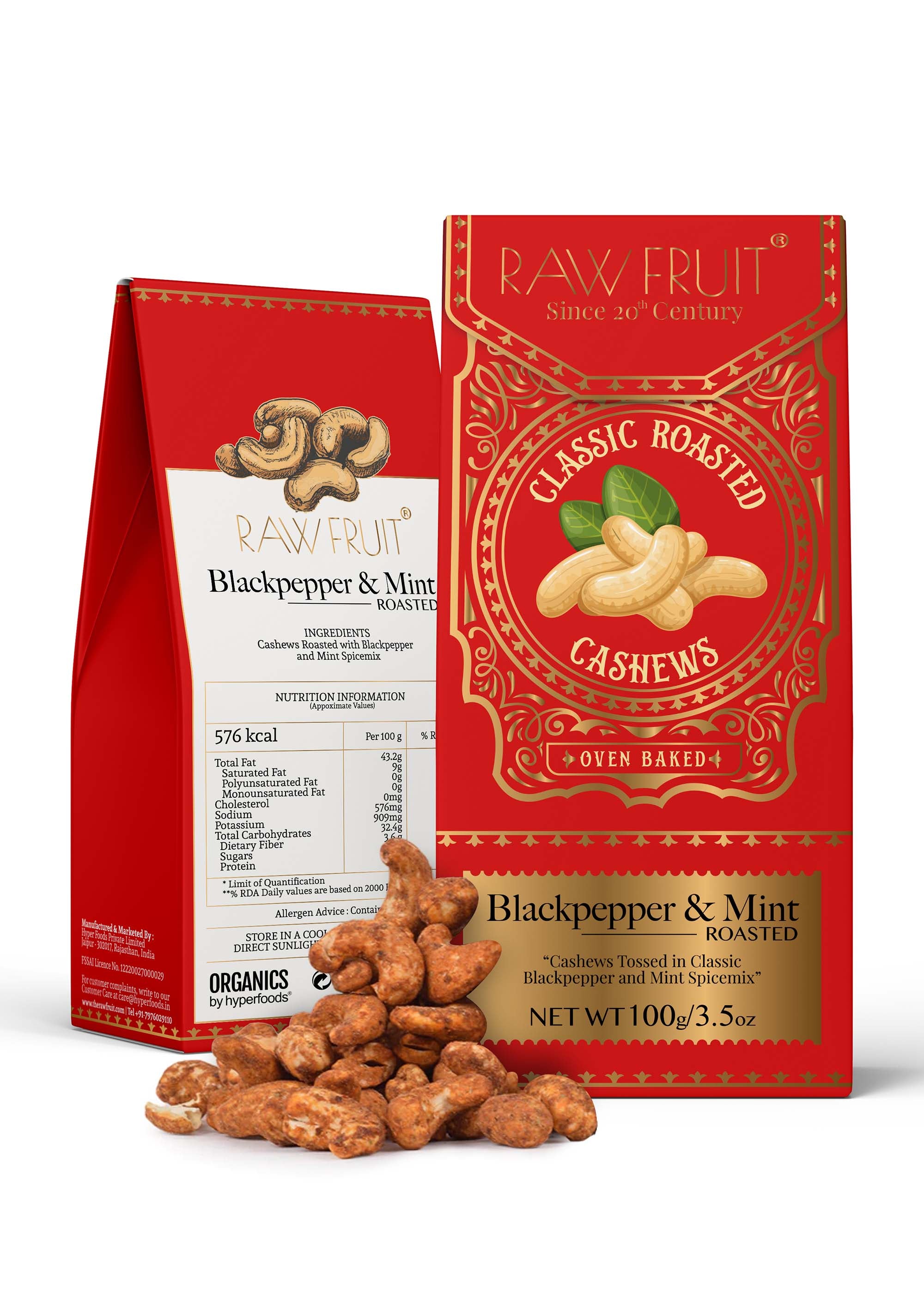 Black Pepper Roasted Cashews Dry Fruits Pack