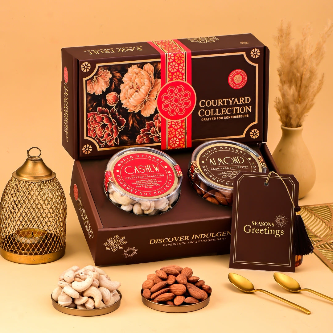 Courtyard Collection - 250 Grams Set of 2 Dry Fruits including cashews and almonds.