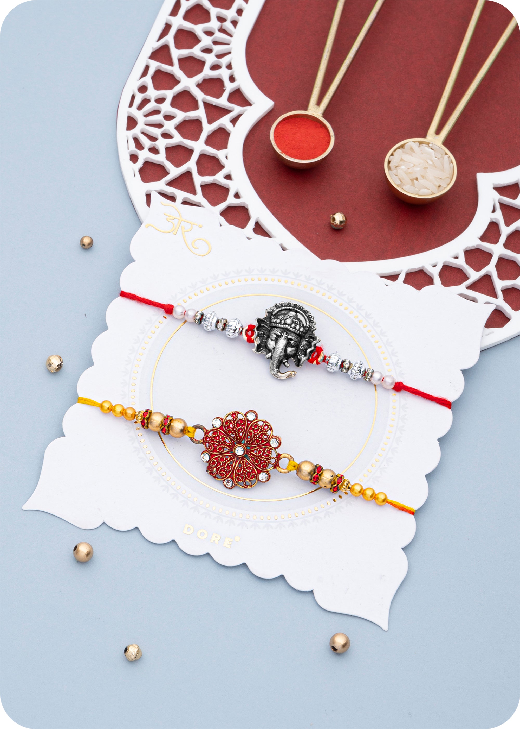 Festive Box: Dry Fruits & Rakhi Set Of 2