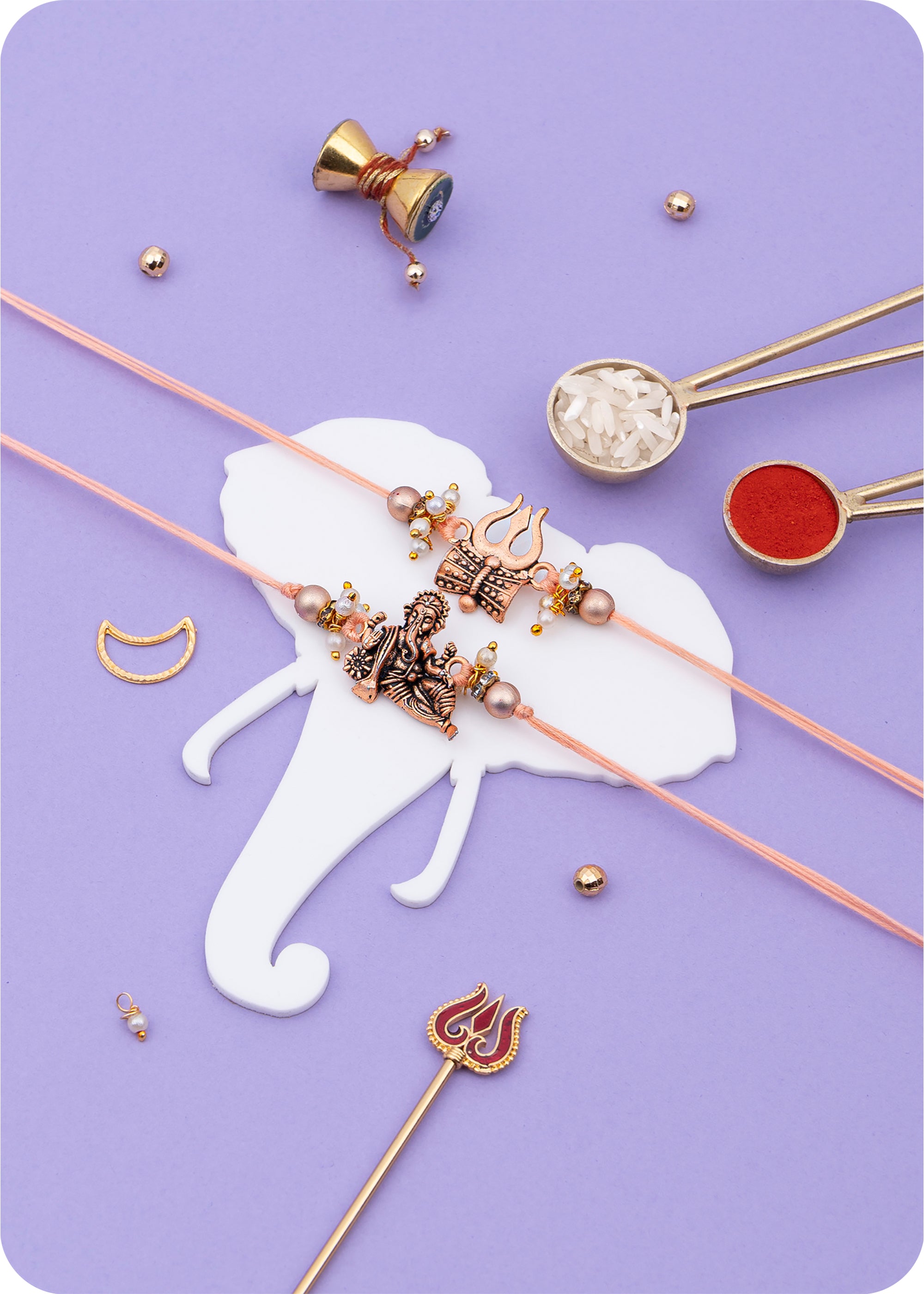 Set of 2 Rakhi for Brother with Dry Fruits