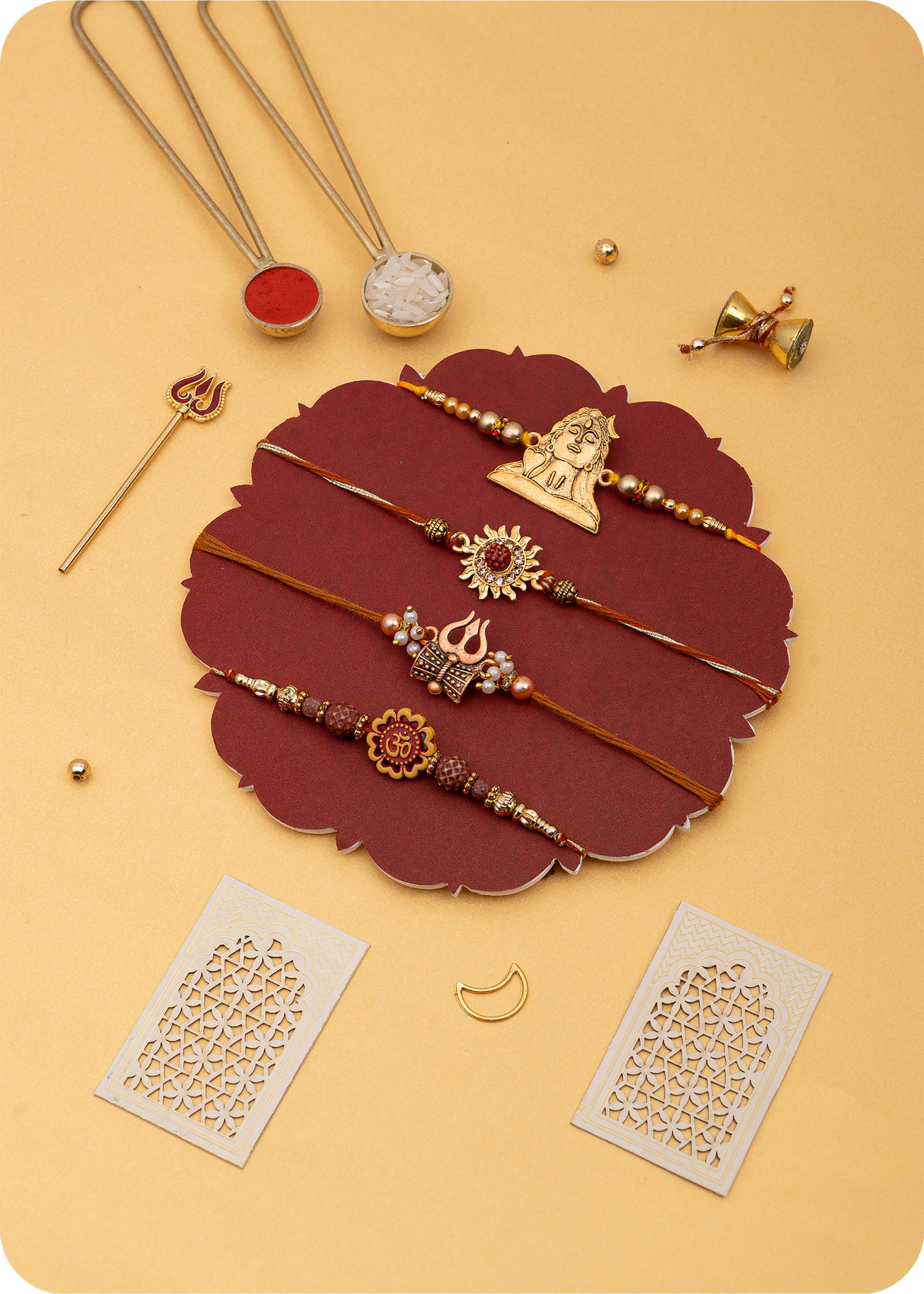 Rakshabandhan Special: Dry Fruits with Rakhi Set of 4