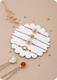 Set of 4 Rakhi for Brother with Dry Fruits