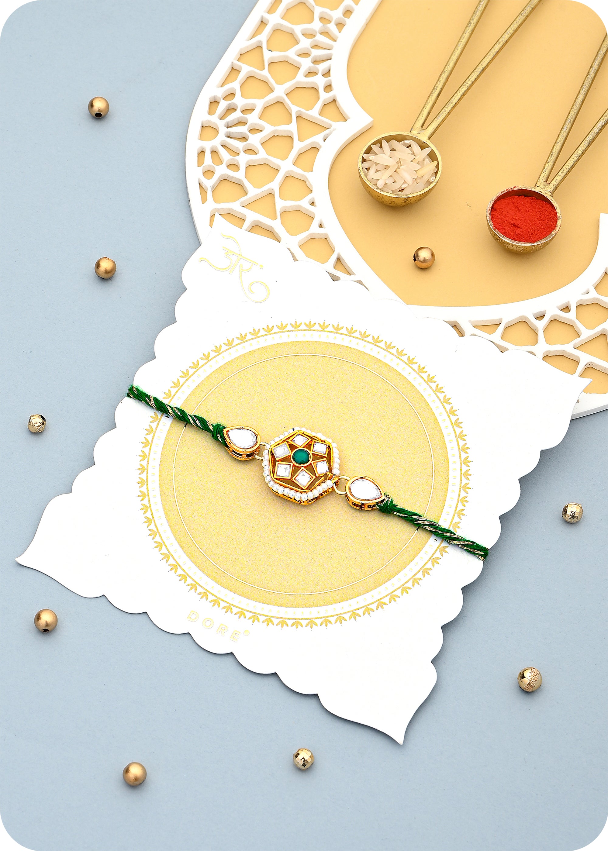 Rakhi Delights: Cookies & Dry Fruits Hamper with Rakhi