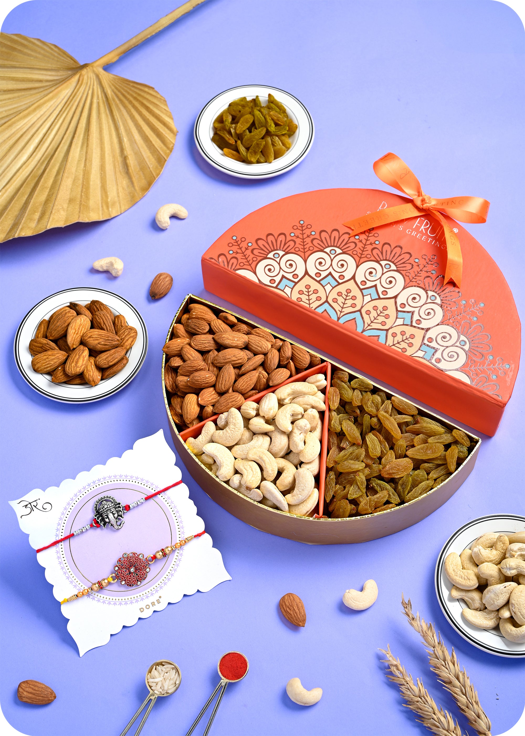 Rakhi Gift for Brother with Dry Fruits