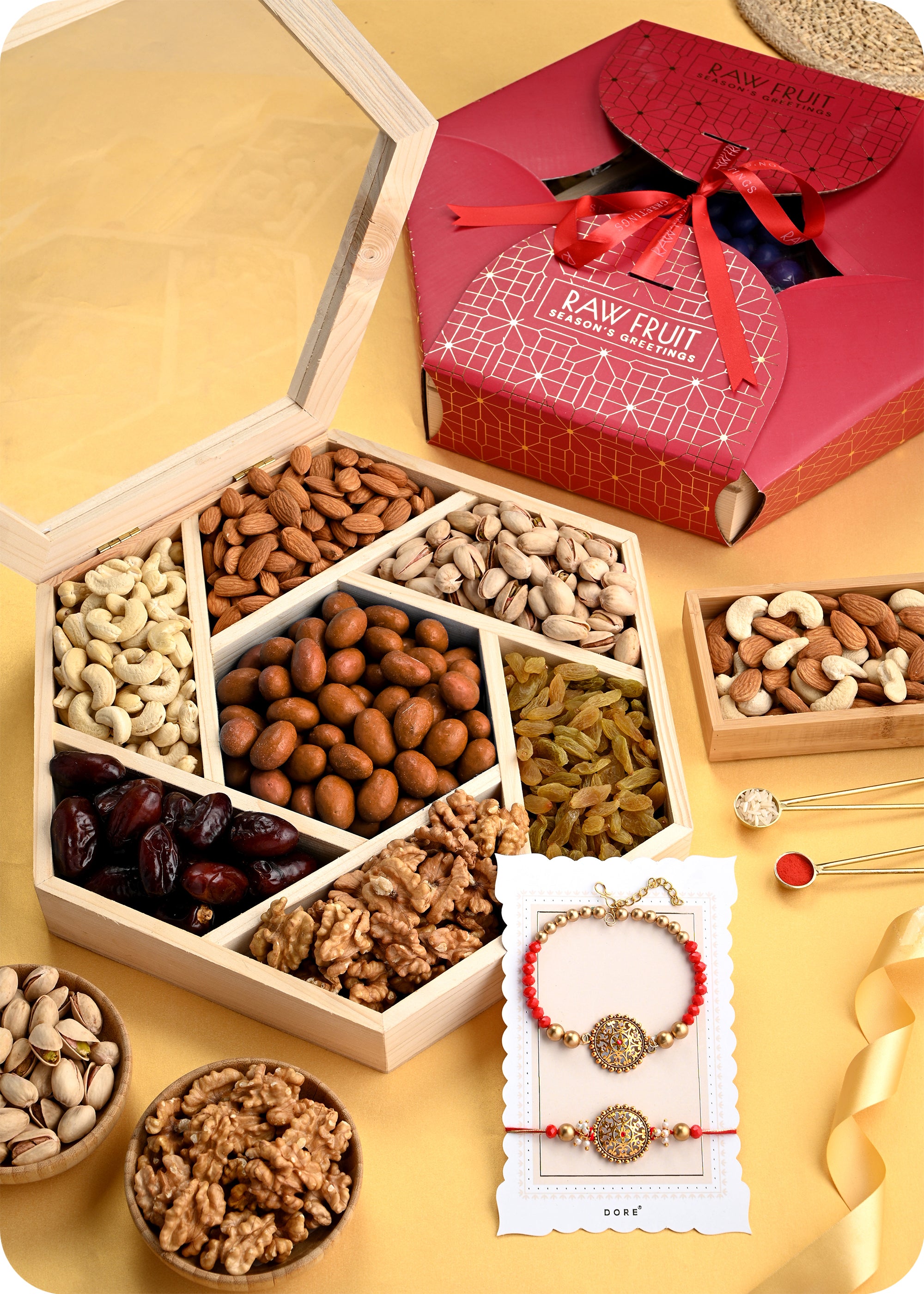 Rakhi Gift for Brother with Dry Fruits