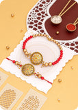 Hamper Tray Dry Fruit, Chocolate, Peanut Brittle with Bhaiya Bhabhi Rakhi