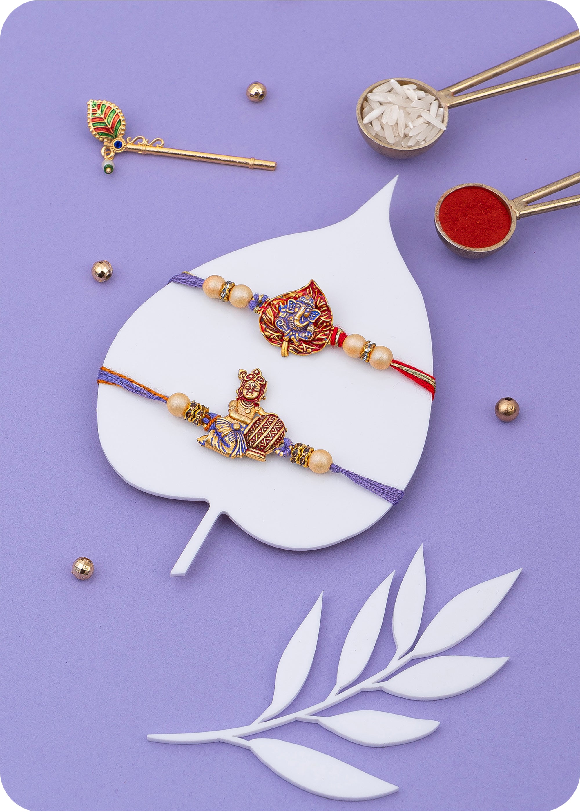 Dry Fruits Gift Pack with Rakhi Set Of 2