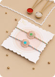Jeweled Elegance Rakhi with Set of 2