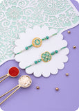 Rakhi Delights: Cookies & Dry Fruit Hamper with Set of 2 Rakhi