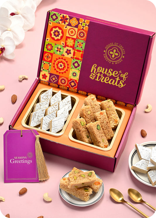 Kaju Katli Milk Cake Sweets Combo Gift Pack