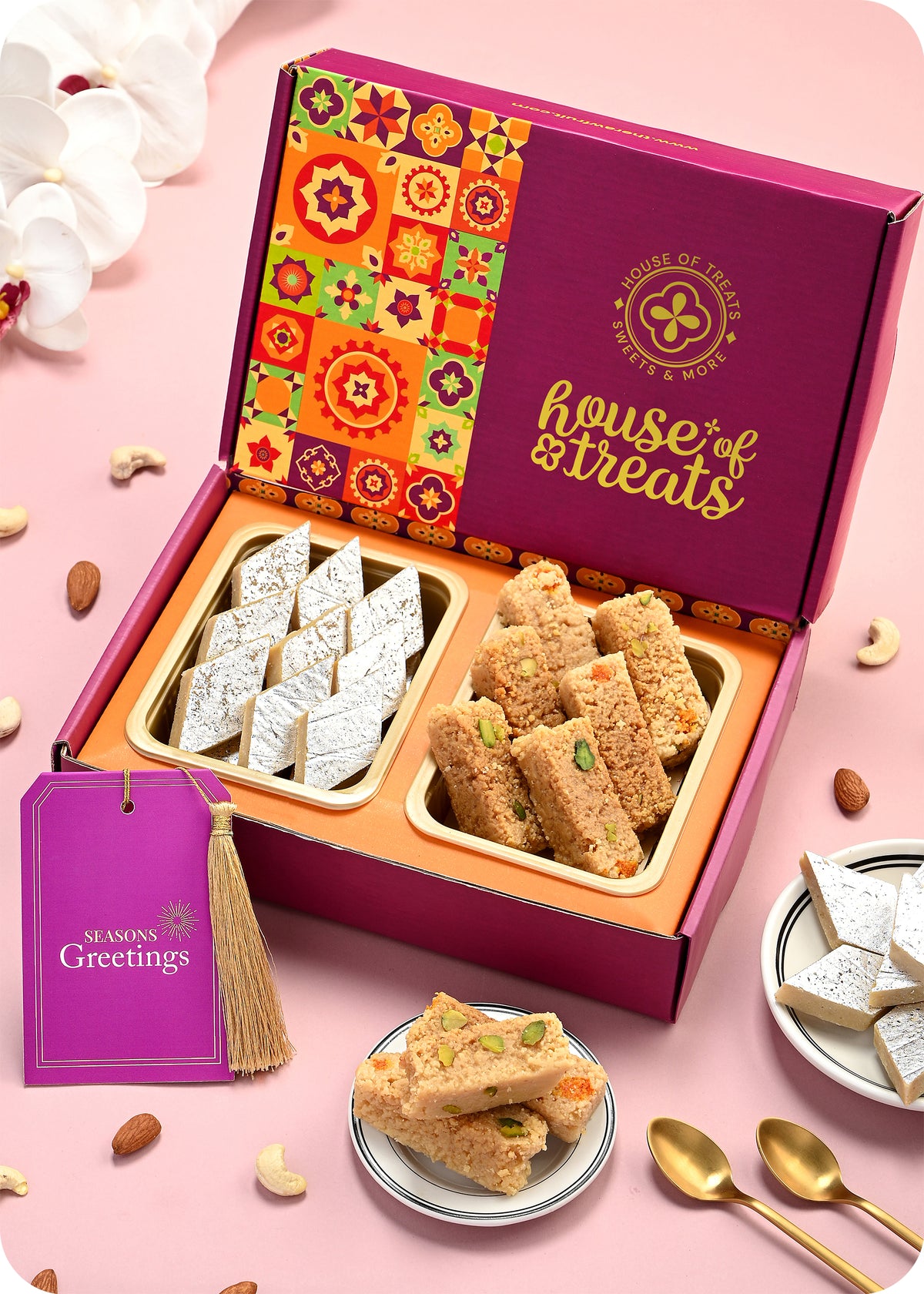 Traditional Bhai Dooj Sweets Pack: Kaju Katli & Milk Cake