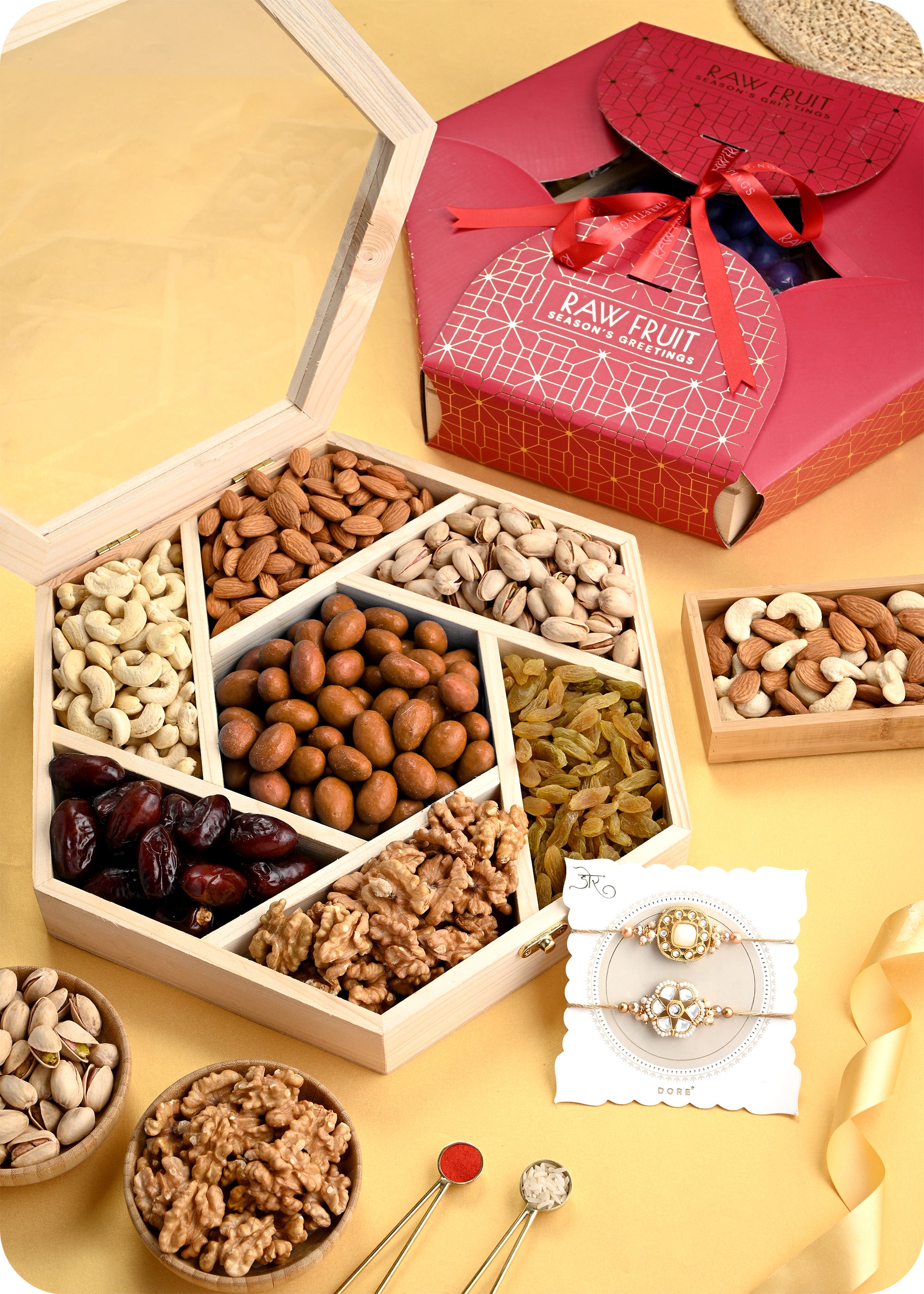 Rakhi Gift for Brother with Dry Fruits