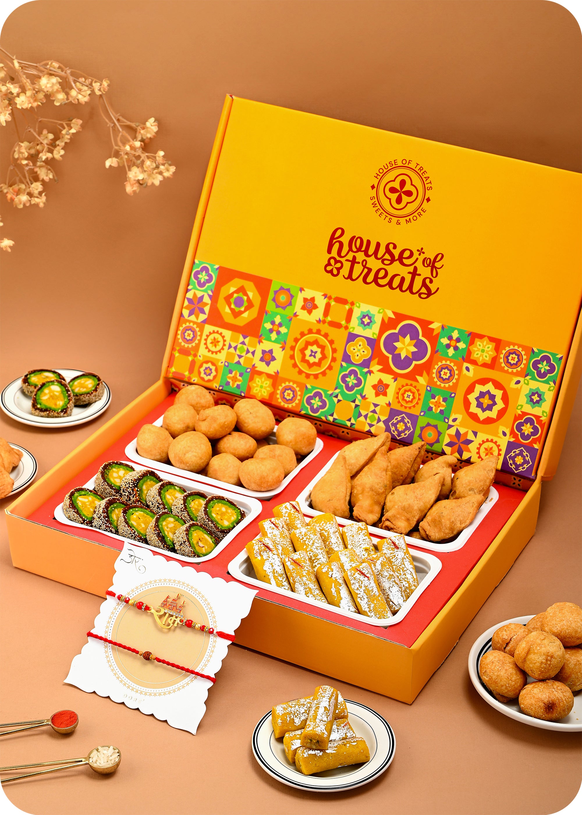 Rakhi with Sweets Pack Gift For Brother
