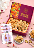 Sweet Gift Pack with Set of 5 Rakhi